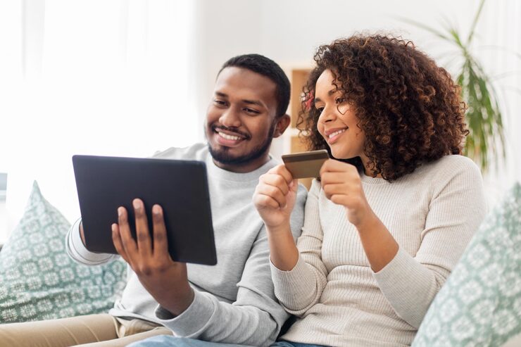 Online shopping at home